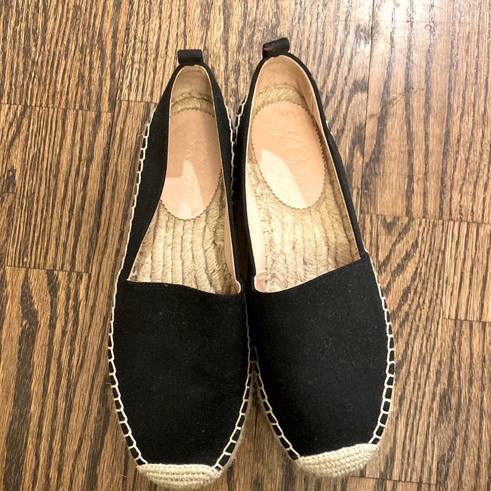 Size nine black J.Crew espadrilles.